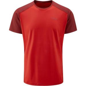 Rab Men’s Force Tee – Lightweight T-Shirt for Hiking, Climbing, & Trail Running(Ascent Red/Oxblood Red)