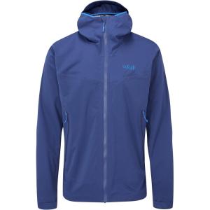 Rab Men’s Kinetic 2.0 Hooded Waterproof Lightweight Jacket for Hiking and Trekking(Nightfall Blue)