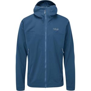 Rab Men’s Kinetic 2.0 Hooded Waterproof Lightweight Jacket for Hiking and Trekking(Tempest Blue)