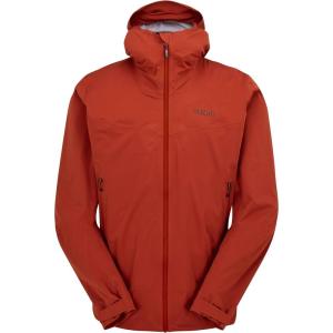 Rab Men’s Kinetic 2.0 Hooded Waterproof Lightweight Jacket for Hiking and Trekking(Tuscan Red)