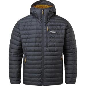 Rab Men’s Microlight Alpine 700-Fill Down Hooded Puffer Jacket for Hiking & Skiing(Beluga)