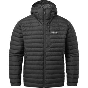 Rab Men’s Microlight Alpine 700-Fill Down Hooded Puffer Jacket for Hiking & Skiing(Black)
