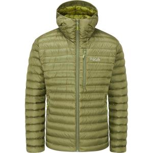 Rab Men’s Microlight Alpine 700-Fill Down Hooded Puffer Jacket for Hiking & Skiing(Chlorite Green)
