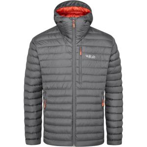 Rab Men’s Microlight Alpine 700-Fill Down Hooded Puffer Jacket for Hiking & Skiing(Graphene)