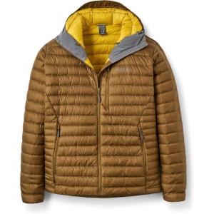 Rab Men’s Microlight Alpine 700-Fill Down Hooded Puffer Jacket for Hiking & Skiing(Oak)