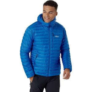 Rab Men’s Microlight Alpine 700-Fill Down Hooded Puffer Jacket for Hiking & Skiing(Polar Blue)