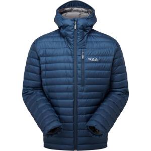 Rab Men’s Microlight Alpine 700-Fill Down Hooded Puffer Jacket for Hiking & Skiing(Tempest Blue)