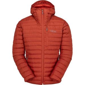 Rab Men’s Microlight Alpine 700-Fill Down Hooded Puffer Jacket for Hiking & Skiing(Tuscan Red)