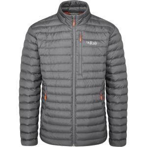 Rab Men’s Microlight Jacket – 700-Fill Down Hooded Puffer Coat for Hiking, Climbing, & Skiing(Graphene)