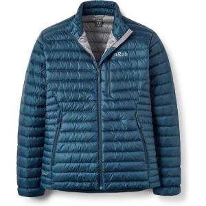 Rab Men’s Microlight Jacket – 700-Fill Down Hooded Puffer Coat for Hiking, Climbing, & Skiing(Tempest Blue)