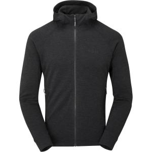 Rab Men’s Nexus Hoody – Full-Zip Lightweight Fleece Jacket for Hiking & Climbing(Black)