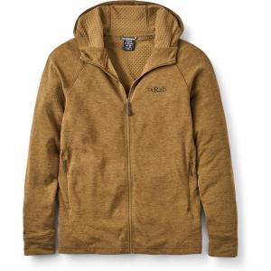 Rab Men’s Nexus Hoody – Full-Zip Lightweight Fleece Jacket for Hiking & Climbing(Oak)