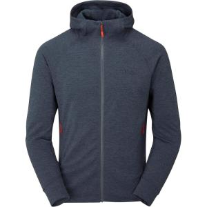 Rab Men’s Nexus Hoody – Full-Zip Lightweight Fleece Jacket for Hiking & Climbing(Steel)