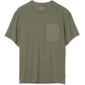 Rab Men’s Rivelin Pocket Tee – Lightweight Short-Sleeve T-Shirt for Hiking & Climbing(Light Khaki)