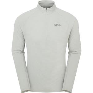 Rab Men’s Sonic LS Zip – Lightweight Breathable Long-Sleeve T-Shirt for Trail Running & Hiking(Light Zinc)