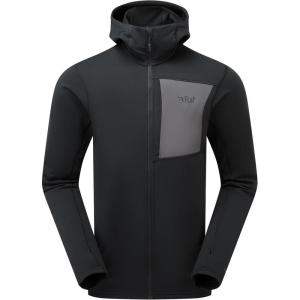 Rab Men’s Superflux Hoody – Lightweight Fleece Jacket for Hiking & Climbing(Black)