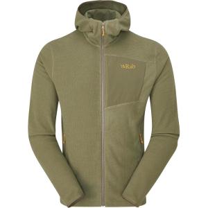 Rab Men’s Tecton Hoody – Full-Zip Fleece Jacket for Hiking & Climbing(Light Khaki)
