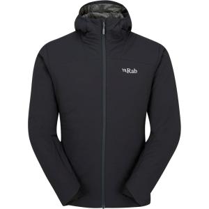 Rab Men’s Xenair Alpine Light Hooded Insulated Jacket for Hiking & Mountaineering(Ebony (Zinc))