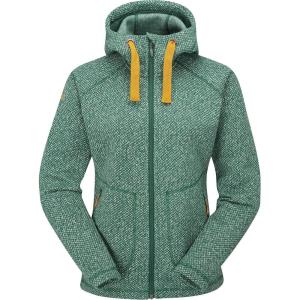 Rab Women’s Amy Hoodie, Full-Zip Casual Lightweight Fashion Sweater-Knit Fleece(Green Slate)