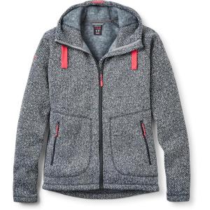 Rab Women’s Amy Hoodie, Full-Zip Casual Lightweight Fashion Sweater-Knit Fleece(Steel)