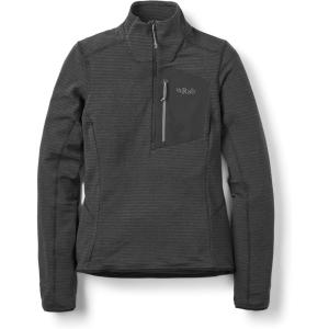 Rab Women’s Ascendor Light Pull-On – Half-Zip Fleece Coat for Climbing, Skiing, & Mountaineering(Black)