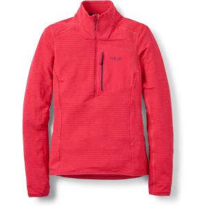 Rab Women’s Ascendor Light Pull-On – Half-Zip Fleece Coat for Climbing, Skiing, & Mountaineering(Watermelon)