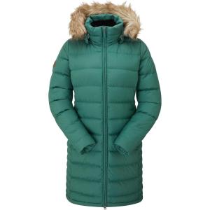 Rab Women’s Deep Cover 700-Fill Long Down Parka Winter Coat for Hiking & Apres-Ski(Eucalyptus)