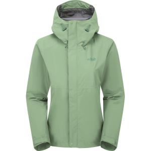 Rab Women’s Downpour Jacket – Lightweight Waterproof Hooded Coat for Hiking & Trekking(Fig Green)