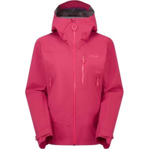 Rab Women’s Downpour Mountain Jacket – Lightweight Waterproof Hooded Coat for Hiking & Trekking(Watermelon)
