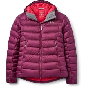 Rab Women’s Electron Pro 800-Fill Down Hooded Jacket for Climbing & Mountaineering(Mulberry)