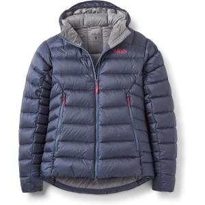 Rab Women’s Electron Pro 800-Fill Down Hooded Jacket for Climbing & Mountaineering(Steel)