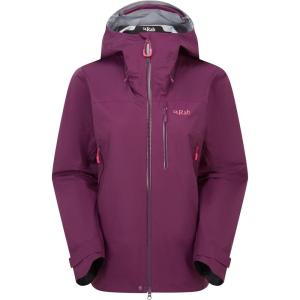 Rab Women’s Firewall Mountain Jacket – Lightweight Waterproof Hooded Coat for Climbing & Hiking(Mulberry)