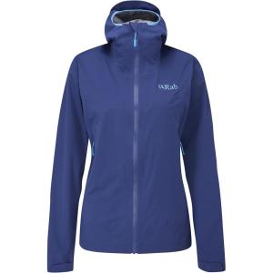 Rab Women’s Kinetic 2.0 Hooded Jacket, Waterproof Softshell for Hiking, Trekking(Nightfall Blue)