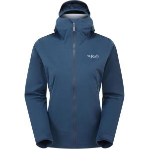 Rab Women’s Kinetic 2.0 Hooded Jacket, Waterproof Softshell for Hiking, Trekking(Tempest Blue)