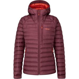 Rab Women’s Microlight Alpine 700-Fill Down Hooded Puffer Jacket for Hiking & Skiing(Deep Heather)