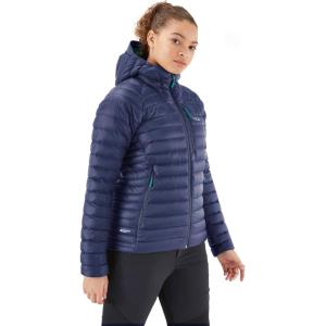Rab Women’s Microlight Alpine 700-Fill Down Hooded Puffer Jacket for Hiking & Skiing(Deep Ink / Atlantis)