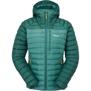 Rab Women’s Microlight Alpine 700-Fill Down Hooded Puffer Jacket for Hiking & Skiing(Green Slate/Eucalyptus)
