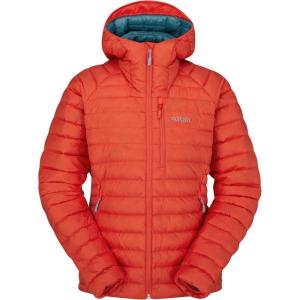 Rab Women’s Microlight Alpine 700-Fill Down Hooded Puffer Jacket for Hiking & Skiing(Red Grapefruit)