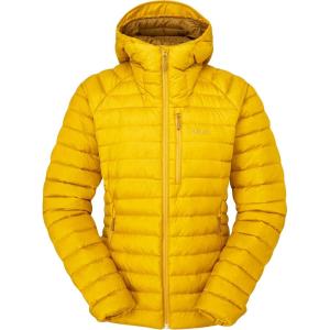 Rab Women’s Microlight Alpine 700-Fill Down Hooded Puffer Jacket for Hiking & Skiing(Sahara)