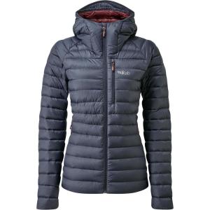 Rab Women’s Microlight Alpine 700-Fill Down Hooded Puffer Jacket for Hiking & Skiing(Steel)
