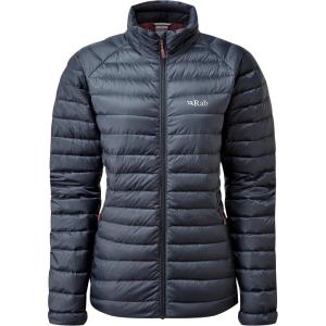 Rab Women’s Microlight Down Jacket – 700-Fill Down Puffer Coat for Hiking & Skiing(Steel)