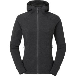 Rab Women’s Nexus Hoody – Full-Zip Lightweight Fleece Jacket for Hiking & Climbing(Black)
