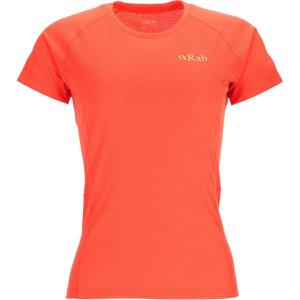 Rab Women’s Sonic Tee – Lightweight Breathable Short-Sleeve T-Shirt for Trail Running & Hiking(Red Grapefruit)