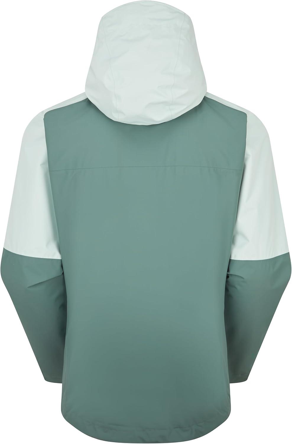 imageRab Mens Downpour Jacket Lightweight Waterproof Hooded Coat for Hiking ampamp TrekkingCool MintSage