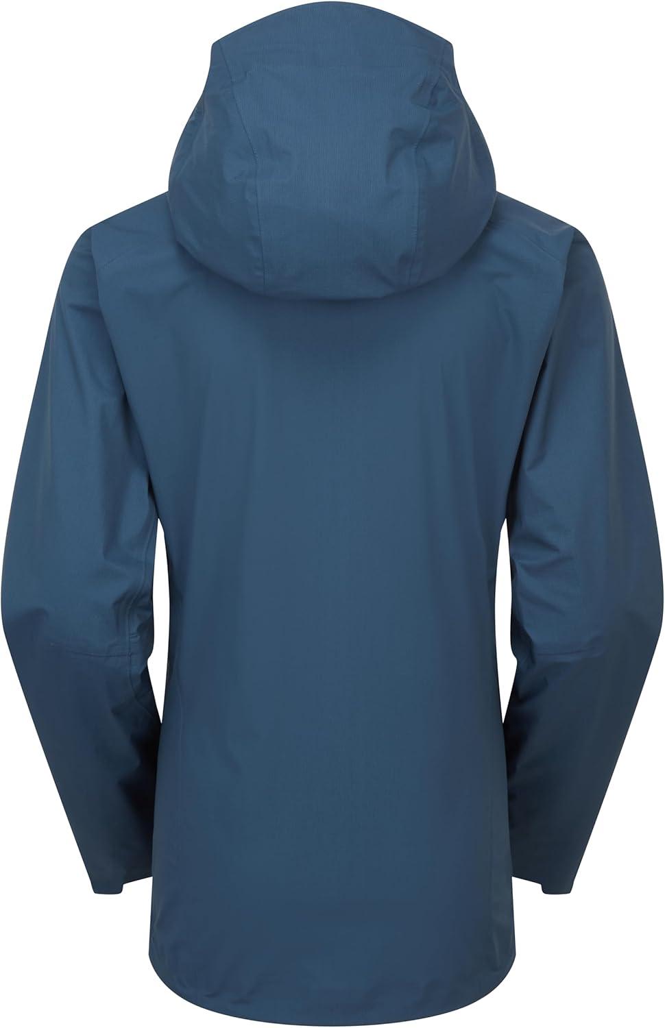 imageRab Womens Firewall Alpine Jacket Ultralight Waterproof Hooded Coat for Climbing ampamp HikingTempest Blue