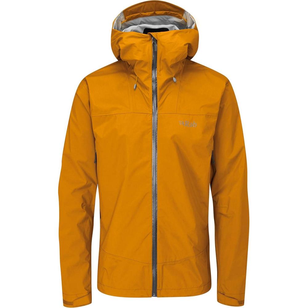 imageRab Mens Downpour Plus 20 Waterproof Breathable Jacket for Hiking ampamp ClimbingSunset