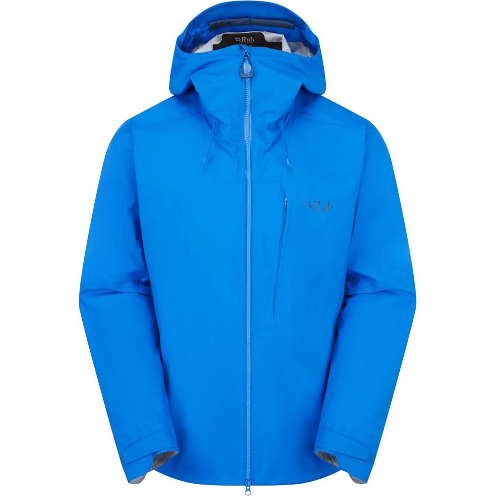 imageRab Mens Firewall Alpine Jacket  Ultralight Waterproof Hooded Coat for Climbing ampamp HikingMaya Blue