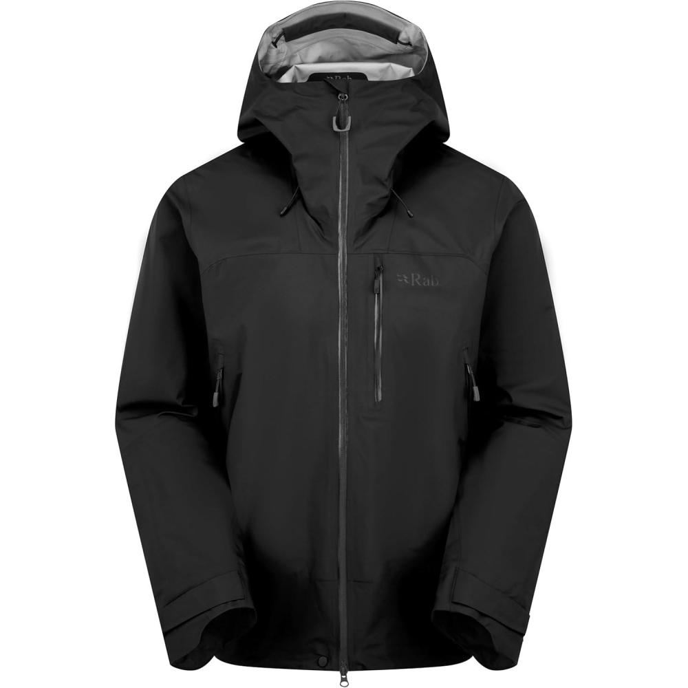 imageRab Mens Firewall Mountain Jacket  Lightweight Waterproof Hooded Coat for Climbing ampamp HikingBlack