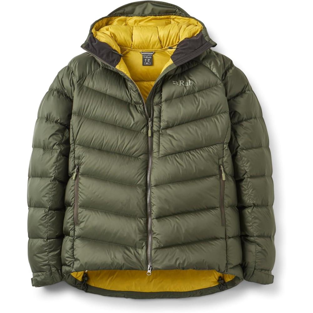 imageRab Mens Glaceon Pro Down Jacket Lightweight Down Coat for Hiking Climbing ampamp MountaineeringArmy