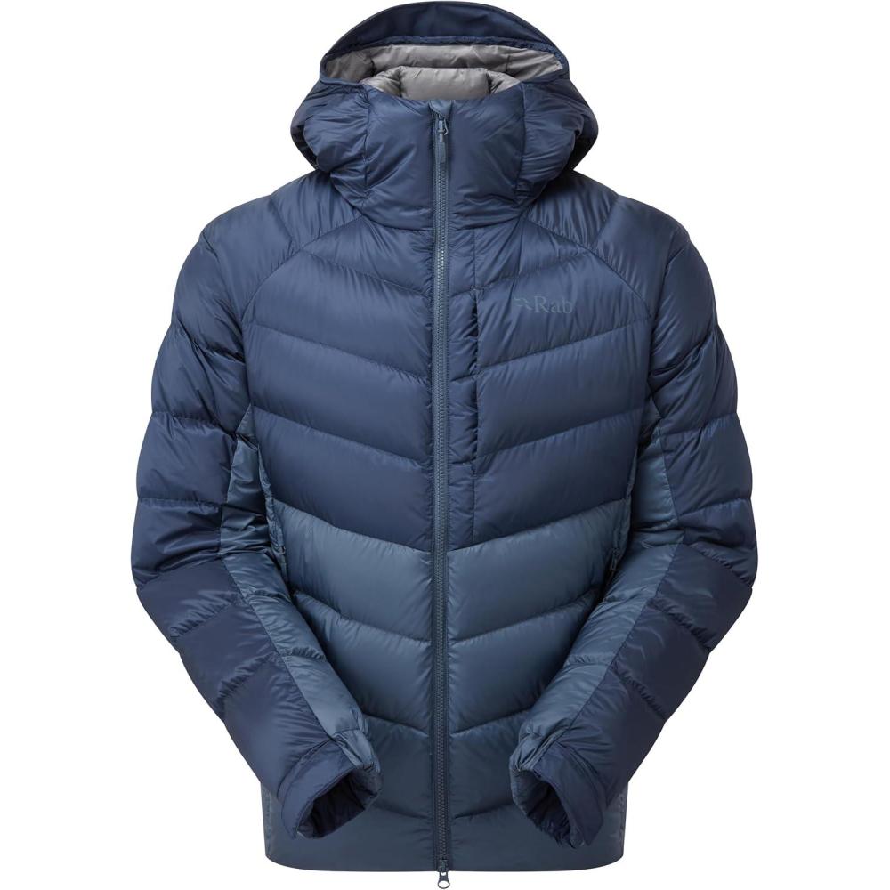 imageRab Mens Glaceon Pro Down Jacket Lightweight Down Coat for Hiking Climbing ampamp MountaineeringTempest BlueOrion Blue